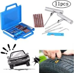 LOUZIR 11-Delige Professionele Banden Reparatie Kit- Autobanden/ Bike Emergency Repair Kit - Met Handige Opbergdoos