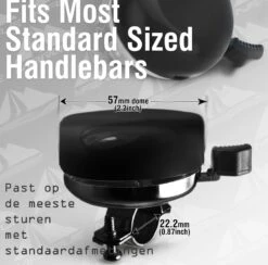 Fietsbel Zwart 5.5 Cm Stalen Fietsbel - Universele Fietsbel Zwart Hoorbare Klank. -Fietsuitrustings Winkel 1200x1183 3