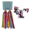 Entergoods® Stuurslingers - Fiets Versiering Kinderen - Stuurversiering Slingers - Handvat Streamers Voor Meisjes - Vrolijke Franjes - 2 Stuks - 24 CM - Stuurslingers Voor Kinderfiets