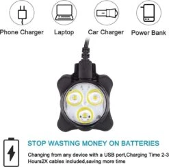 Merkloos LED Fietsverlichting USB Oplaadbaar - 4 Modes - Waterbestendig - Fietslicht - Fietslampjes -Fietsuitrustings Winkel 1200x1184 4