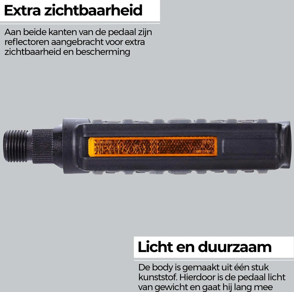 BBB Cycling SteadyRider Fietspedalen - Rubber Antislip - Stadsfiets & E-bike - Met Reflector - Zwart - BPD-44 2 BBB Cycling SteadyRider Fietspedalen - Rubber Antislip - Stadsfiets & E-bike - Met Reflector - Zwart - BPD-44 - Afbeelding 2