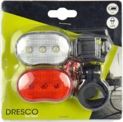 Dresco - Fietsverlichtingsset - Classic - LED - Zwart -Fietsuitrustings Winkel 1200x1193 3