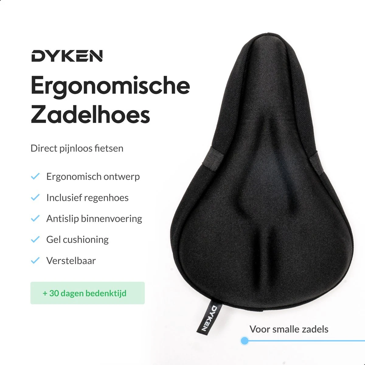 Dyken Zadelhoes Fiets Gel - Zadeldek - Universele Fietszadelhoes - Smalle Zadels - Zwart 2 Dyken Zadelhoes Fiets Gel - Zadeldek - Universele Fietszadelhoes - Smalle Zadels - Zwart - Afbeelding 2