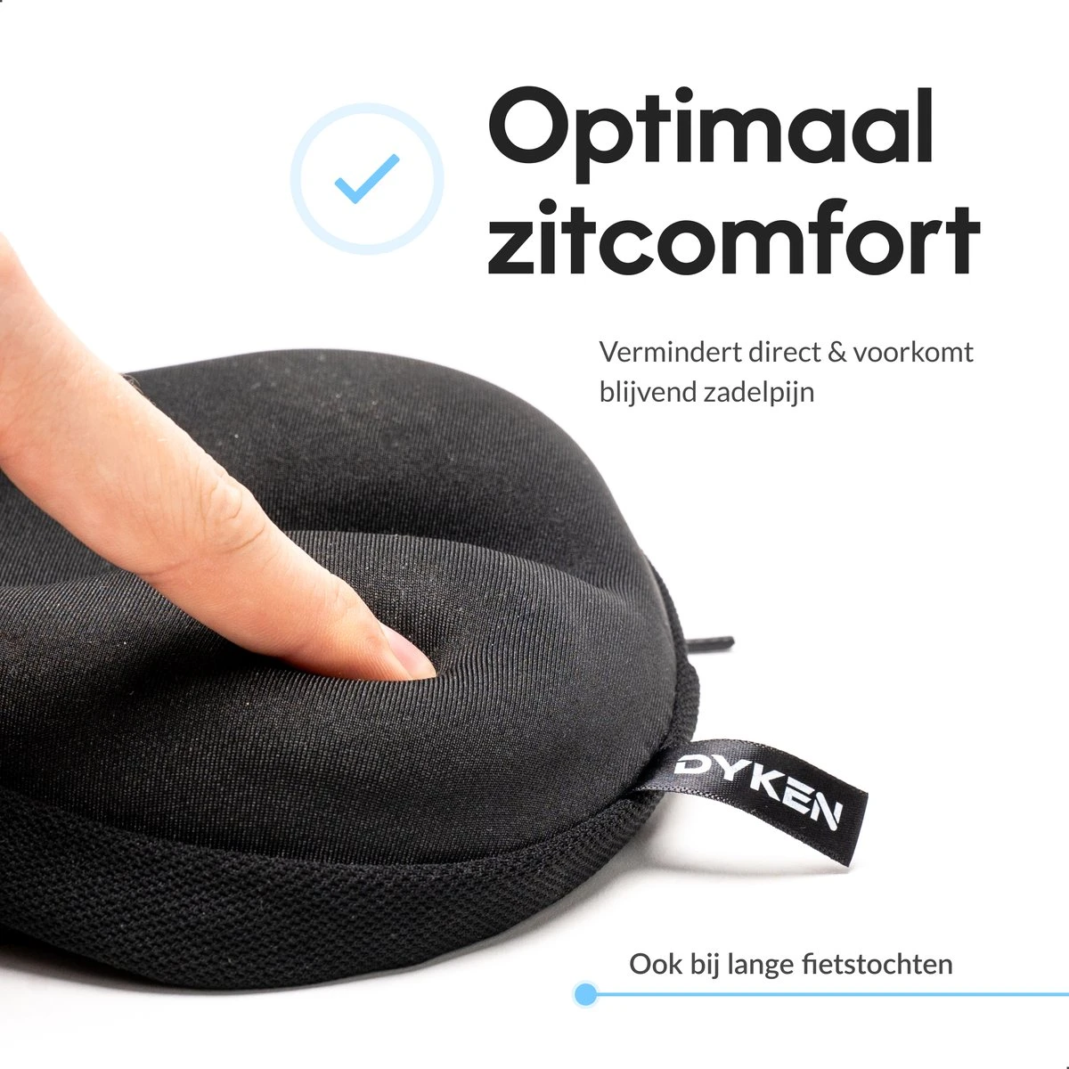 Dyken Zadelhoes Fiets Gel - Zadeldek - Universele Fietszadelhoes - Smalle Zadels - Zwart 3 Dyken Zadelhoes Fiets Gel - Zadeldek - Universele Fietszadelhoes - Smalle Zadels - Zwart - Afbeelding 3