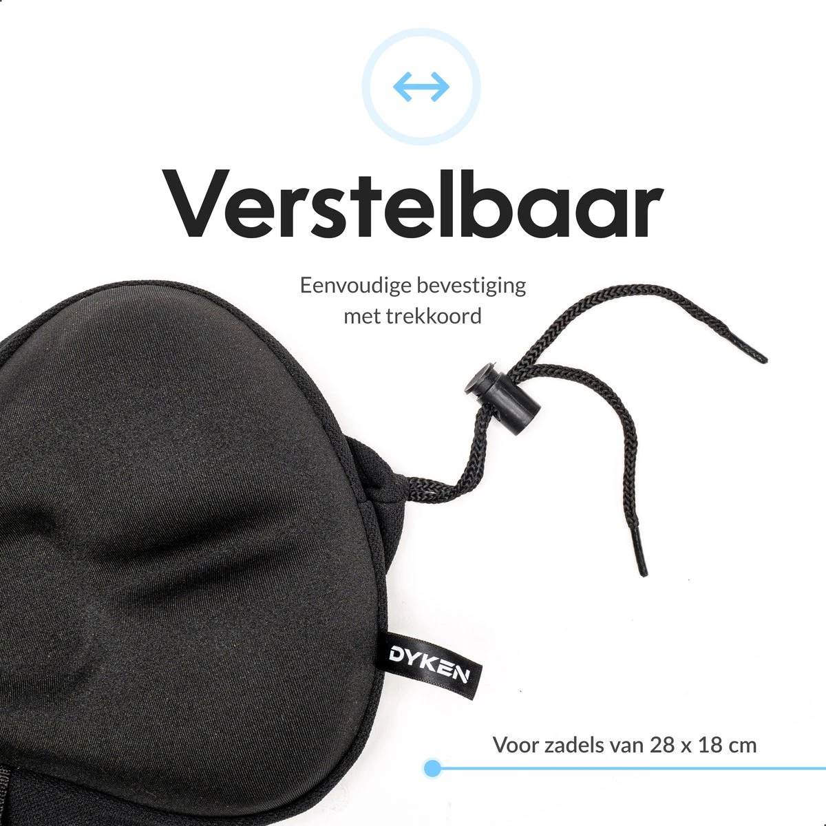 Dyken Zadelhoes Fiets Gel - Zadeldek - Universele Fietszadelhoes - Smalle Zadels - Zwart 6 Dyken Zadelhoes Fiets Gel - Zadeldek - Universele Fietszadelhoes - Smalle Zadels - Zwart - Afbeelding 6