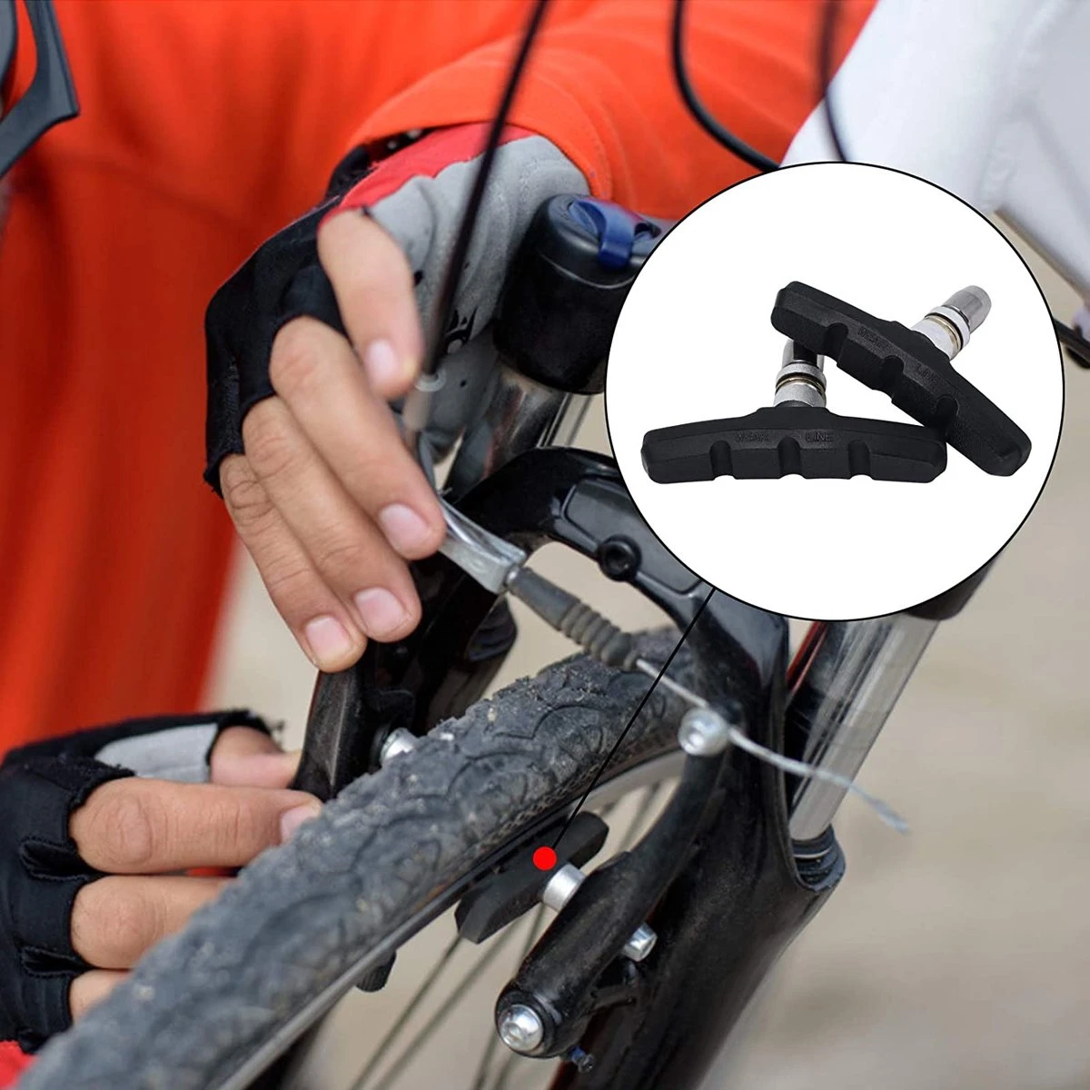 2 Set Universele Rubberen Fiets V Remblokken Set - 2 Paar – 4Stuks – 70mm | Rubber Remblokjes | Fietsen Remblok | Remblokkenset | Remblokset Geschikt Voor Mountainbike, Stadsfiets, Vouwfiets En Tourfiets 9 2 Set Universele Rubberen Fiets V Remblokken Set - 2 Paar – 4Stuks – 70mm | Rubber Remblokjes | Fietsen Remblok | Remblokkenset | Remblokset Geschikt Voor Mountainbike, Stadsfiets, Vouwfiets En Tourfiets - Afbeelding 9