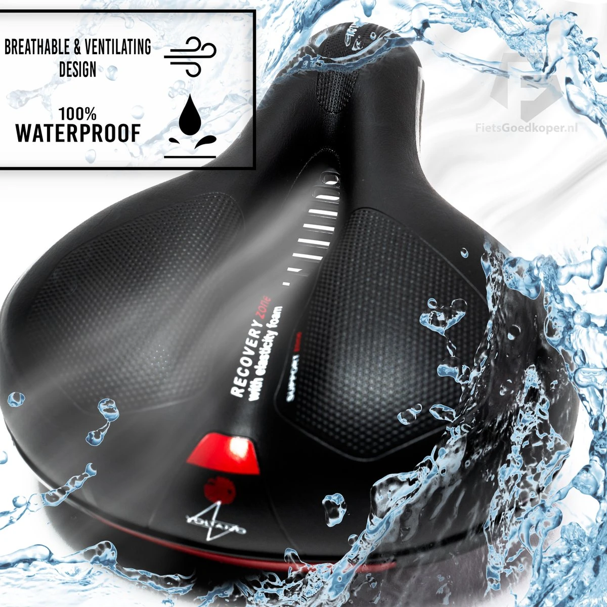 Voltano Fietszadel Met Gelpads - Zwart/Rood - Uitsparing - Zadelvering - Unisex - Incl. Gratis Zadelstrop 5 Voltano Fietszadel Met Gelpads - Zwart/Rood - Uitsparing - Zadelvering - Unisex - Incl. Gratis Zadelstrop - Afbeelding 5