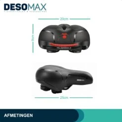 Deso All In One Fietszadel - Comfortabel Gel Zadel - Unisex - Zadelvering – Ergonomisch Design - Zwart -Fietsuitrustings Winkel 1200x1200 1100