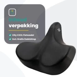 Voltano City XXXL Fietszadel – Unisex Extra Breed Fietszadel – Tegen Zadelpijn – 100% Waterdicht – Incl. Gratis Zadelstrop - Zwart -Fietsuitrustings Winkel 1200x1200 1114