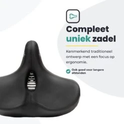 Voltano City XXXL Fietszadel Met Uitsparing – Unisex Extra Breed Fietszadel – Tegen Zadelpijn – 100% Waterdicht – Incl. Gratis Zadelstrop - Zwart -Fietsuitrustings Winkel 1200x1200 1133