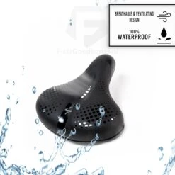 Voltano Pro Gel Fietszadel – Met Uitsparing – Zwart – Unisex - Inclusief Zadelstrop - Ergonomisch Gevormd - Elastomeer Vering -Fietsuitrustings Winkel 1200x1200 1156