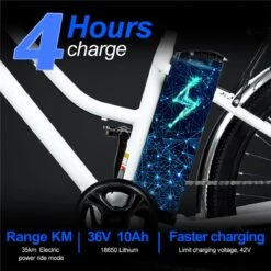 Elektrische Fiets E-Fietsen | E-bike- 26 Inch - Volwassen 250w Elektrische Fiets Volwassen-BK1-Wit -Fietsuitrustings Winkel 1200x1200 116