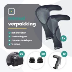 Voltano Ergonomisch Gevormde Fiets Handvatten Met Bar Ends - Handvat Eenvoudig Vastzetten Met Imbus - Incl. Bevestigingsmateriaal - Anti Plak Coating - Fietshandvatten Met Verhoogde Grip -Fietsuitrustings Winkel 1200x1200 1174