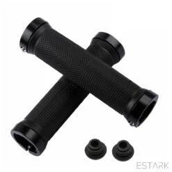 ESTARK® - Fietshandvatten - Lock-On - Handvatten - Universeel - Fiets – Mountainbike – Professioneel - Grips - Extra Grip – Fietshandvaten -Handvaten - Handig Te Monteren - Anti-slip – Fietsen – Stuur – Bikegrips – Lock-on Aanspanbaar - Zwart - LO-zw -Fietsuitrustings Winkel 1200x1200 1183