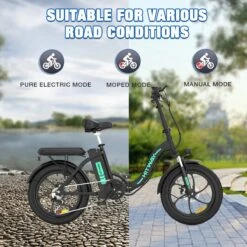 HITWAY Elektrische Fiets - E-Bike - 20 Inch- Fatbike - 250 W- Shimano 7 Versnellingen -Fietsuitrustings Winkel 1200x1200 133