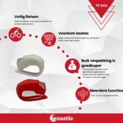 Fietslampjes LED 10 Sets (10 X Wit & 10 X Rood) Inclusief Batterijen - Lunastic Set Van 20 Lampjes -Fietsuitrustings Winkel 1200x1200 240