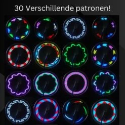 Spaakverlichting- Spaakverlichting Met Bewegingssenor- Spaakverlichting Kinderfiets- LED Voor Wiel- Waterdicht- 32 Verschillende Patronen- Makkelijk Te Installeren -Fietsuitrustings Winkel 1200x1200 277