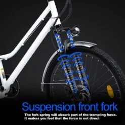 HITWAY 26 Inch E-bike, Elektrische Fiets Voor Heren En Dames, Pedelec Stadsfietsen, 250 W Motor, 36 V/11,2 Ah E-bike, Shimano 7 Versnellingen, 35-90 Km| Wit / Blauw -Fietsuitrustings Winkel 1200x1200 29