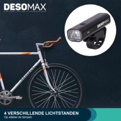 DesoMax® Fietsverlichting Set USB Oplaadbaar Heldere Fietslamp - Voorlicht - Achterlicht - Koplamp - Achterlamp -Fietsuitrustings Winkel 1200x1200 298