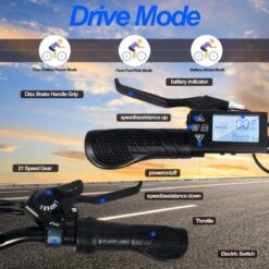 HITWAY 26 Inch E-bike, Elektrische Fiets Voor Heren En Dames, Pedelec Stadsfietsen, 250 W Motor, 36 V/11,2 Ah E-bike, Shimano 7 Versnellingen, 35-90 Km| Wit / Blauw -Fietsuitrustings Winkel 1200x1200 30