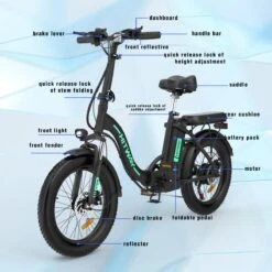 HITWAY Elektrische Fiets - E-Bike - 20 Inch Fatbike - 250 W- Shimano 7 Versnellingen -Fietsuitrustings Winkel 1200x1200 33