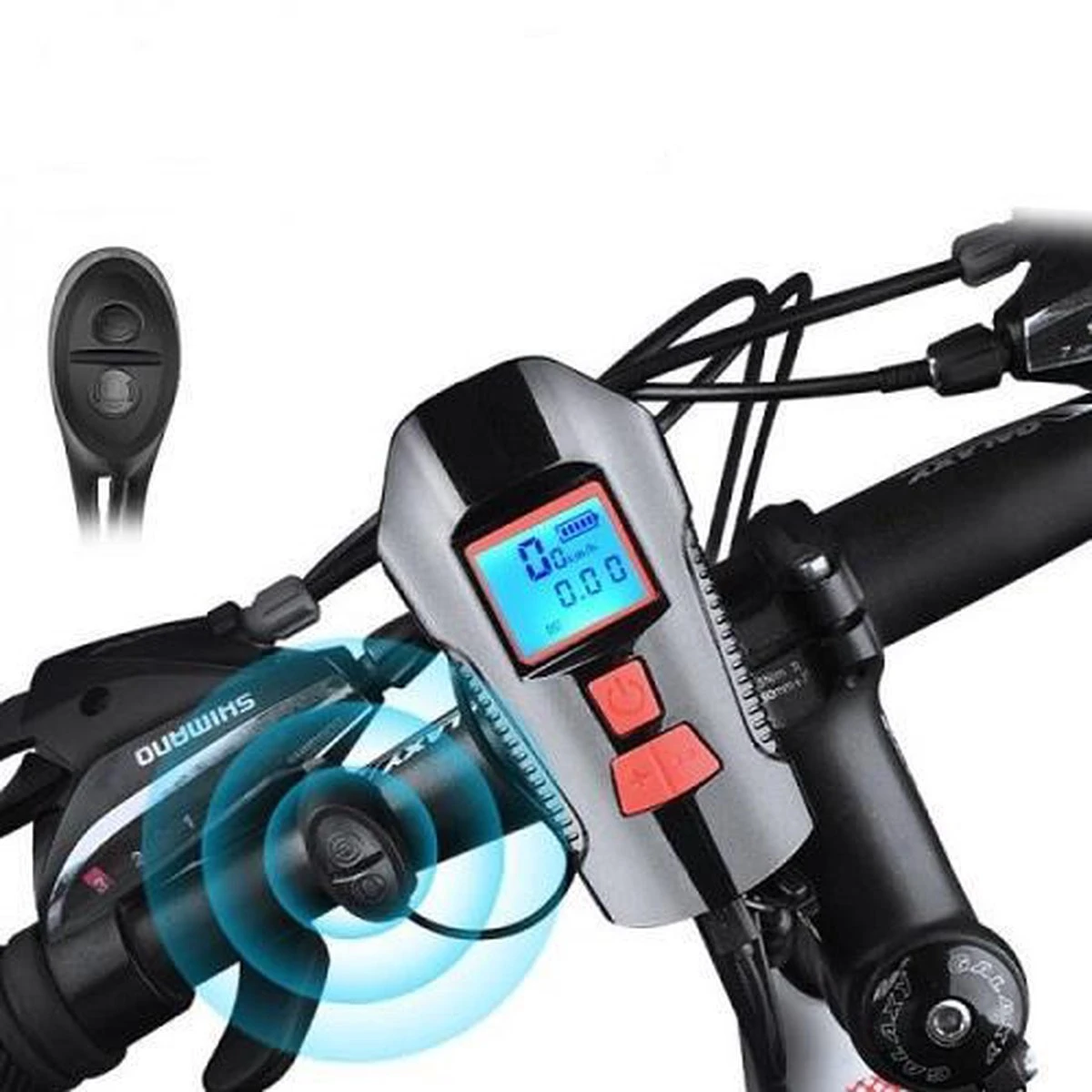 Voorlicht Fiets - Fietslicht - Led Voorlamp - 500 Lumen - Usb Oplaadbaar - Waterdicht - Koplamp Fiets - Snelheidsmeter - Claxon - Vier Standen 12 Voorlicht Fiets - Fietslicht - Led Voorlamp - 500 Lumen - Usb Oplaadbaar - Waterdicht - Koplamp Fiets - Snelheidsmeter - Claxon - Vier Standen - Afbeelding 12