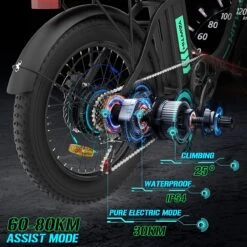 HITWAY Elektrische Fiets - E-Bike - 20 Inch Fatbike - 250 W- Shimano 7 Versnellingen -Fietsuitrustings Winkel 1200x1200 35