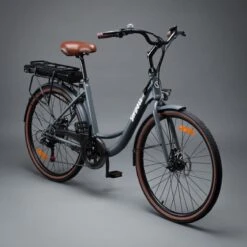 Elektrische Stadsfiets 26 '' (F264) - Stalen Frame - 6 Versnellingen Shimano - Schijfremmen - 10 Ah - Grijs -Fietsuitrustings Winkel 1200x1200 43