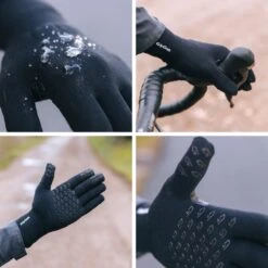 GripGrab - Waterproof Knitted Thermo Fietshandschoenen Regen Handschoenen - Zwart - Unisex - Maat M/L -Fietsuitrustings Winkel 1200x1200 452