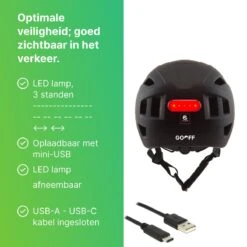 GOOFF® PILOT 3 In 1 Snorscooterhelm Met Afneembaar Vizier - Matzwart - Lichtgewicht Snorfiets Helm - NTA Gecertificeerd Speed Pedelec Helm - Geschikt Voor Blauw Kenteken Snorscooter En Snorfiets - Maat XL - Voor Vrouwen En Mannen -Fietsuitrustings Winkel 1200x1200 488