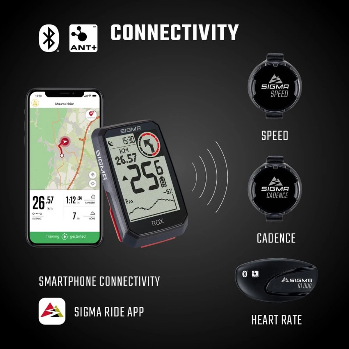 SIGMA SPORT ROX 4.0 GPS Fietscomputer Incl. Stuurhouder, Zwart 8 SIGMA SPORT ROX 4.0 GPS Fietscomputer Incl. Stuurhouder, Zwart - Afbeelding 8