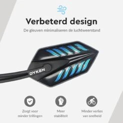 Dyken Fietsspiegel Links - Achteruitkijkspiegel Op Stuur - Fietsspiegel Ebike - Fiets Spiegel -Fietsuitrustings Winkel 1200x1200 757