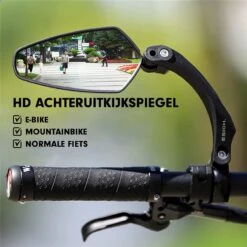 Esioh® Verstelbare Fietsspiegel Rechts Ebike Op Stuur - Achteruitkijkspiegel Fiets – Zijspiegel Fiets 360 ° Draaibaar - Zwart -Fietsuitrustings Winkel 1200x1200 778