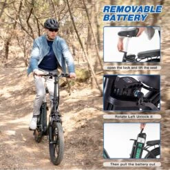 HITWAY E-Bike Elektrische Fiets 20 Inch Fat Tire E-Bicycle Vouwfiets, 250 W, 11,2 Ah Accu, Max. Bereik Tot 35-90 Km, Offroad-mountainbike Met Shimano 7-versnellingen, City EBike Met Slot,Groen Zwart 16 HITWAY E-Bike Elektrische Fiets 20 Inch Fat Tire E-Bicycle Vouwfiets, 250 W, 11,2 Ah Accu, Max. Bereik Tot 35-90 Km, Offroad-mountainbike Met Shimano 7-versnellingen, City EBike Met Slot,Groen Zwart -Fietsuitrustings Winkel 1200x1200 79