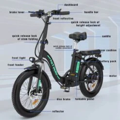 HITWAY E Bike Elektrische Fiets 20 Inch Dikke Band Opvouwbare Elektrische Fiets, 250W/36V/11,2Ah Batterij, Max. Bereik Tot 35-90km, Off-road Mountainbike Met Shimano 7 Versnellingen, Stad EBike Heren Dames -Fietsuitrustings Winkel 1200x1200 96