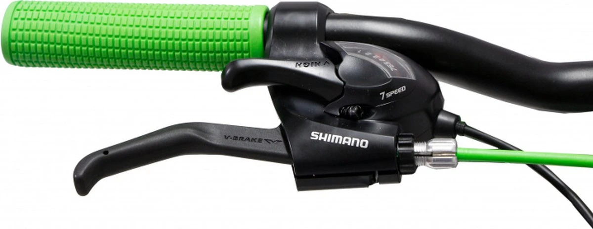 Amigo Fun Ride - Mountainbike 20 Inch - Voor Jongens En Meisjes - Met 7 Versnellingen - Zwart/Groen 9 Amigo Fun Ride - Mountainbike 20 Inch - Voor Jongens En Meisjes - Met 7 Versnellingen - Zwart/Groen - Afbeelding 9