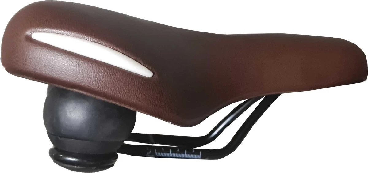 Selle Zadel Comfort Bruin Met Witte Bumpers - Zonder Strop 1 Selle Zadel Comfort Bruin Met Witte Bumpers - Zonder Strop