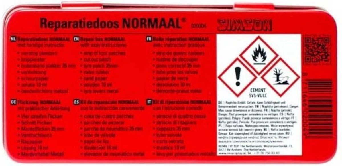 Simson Bandenplakset - Reparatiedoos - 10-delig - Plakset - Compact Doosje 4 Simson Bandenplakset - Reparatiedoos - 10-delig - Plakset - Compact Doosje - Afbeelding 4