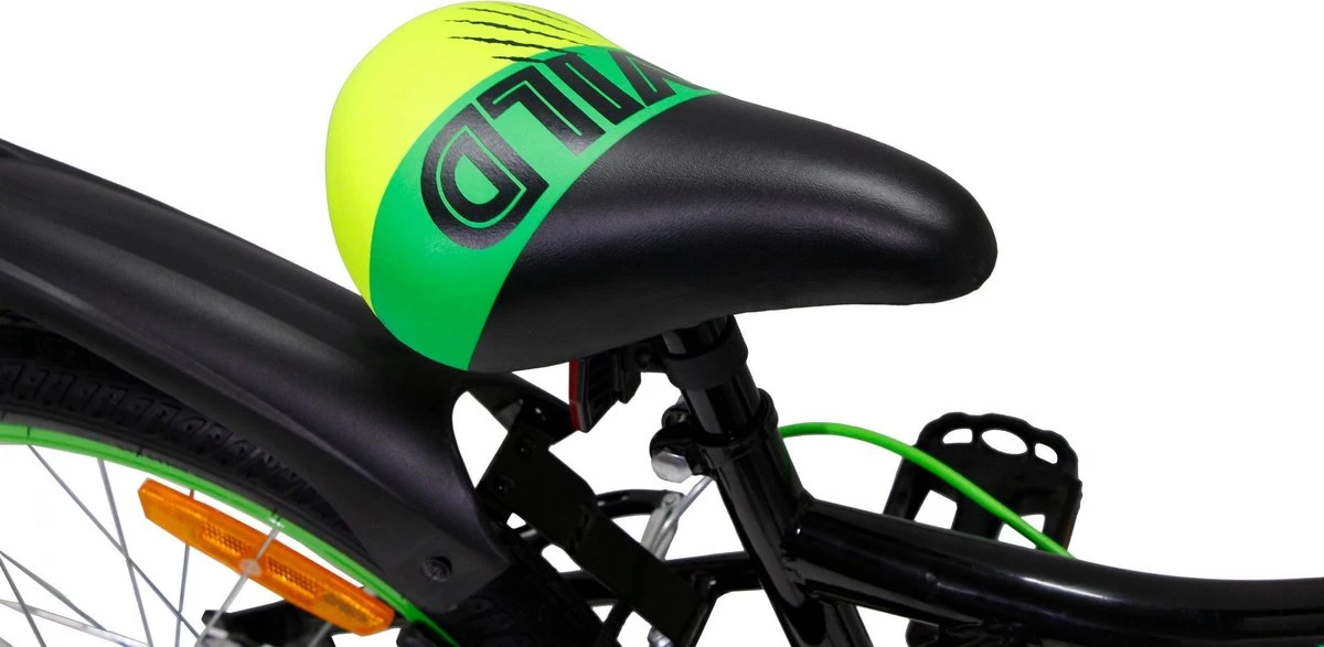 Amigo Wild - Mountainbike 20 Inch - Voor Jongens En Meisjes - Zwart/Groen 5 Amigo Wild - Mountainbike 20 Inch - Voor Jongens En Meisjes - Zwart/Groen - Afbeelding 5