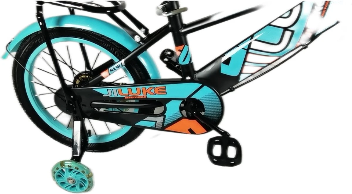 Kinderfiets - 16 Inch Kinderfiets -vanaf 4-7 Jaar Jongens En Meisjes Fietsen - Terugtrap -Rem -Stabilisatoren(2 Zijwieltjes)- Mandje - Achterbank - Groen 14 Kinderfiets - 16 Inch Kinderfiets -vanaf 4-7 Jaar Jongens En Meisjes Fietsen - Terugtrap -Rem -Stabilisatoren(2 Zijwieltjes)- Mandje - Achterbank - Groen - Afbeelding 14