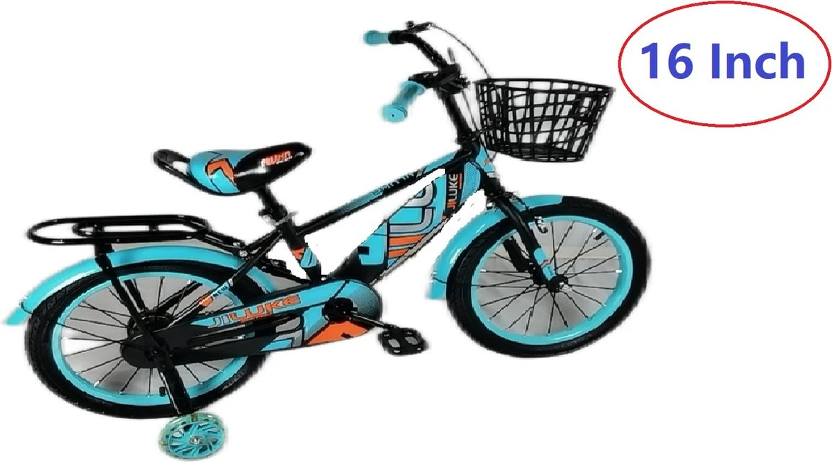Kinderfiets - 16 Inch Kinderfiets -vanaf 4-7 Jaar Jongens En Meisjes Fietsen - Terugtrap -Rem -Stabilisatoren(2 Zijwieltjes)- Mandje - Achterbank - Groen 1 Kinderfiets - 16 Inch Kinderfiets -vanaf 4-7 Jaar Jongens En Meisjes Fietsen - Terugtrap -Rem -Stabilisatoren(2 Zijwieltjes)- Mandje - Achterbank - Groen