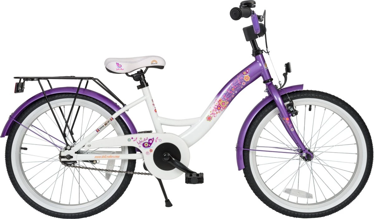 Bikestar 20 Inch Classic Kinderfiets, Lila / Wit 3 Bikestar 20 Inch Classic Kinderfiets, Lila / Wit - Afbeelding 3