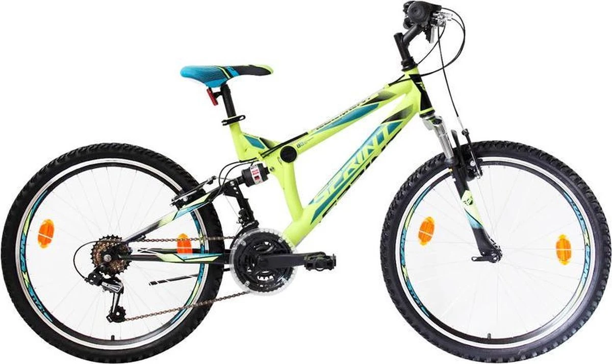 Sprint Element - Mountainbike 24 Inch - Met 18 Versnellingen Shimano - Voor Jongens En Meisjes - Geel - Framemaat:46 Cm - BK21SI0710 R6 1 Sprint Element - Mountainbike 24 Inch - Met 18 Versnellingen Shimano - Voor Jongens En Meisjes - Geel - Framemaat:46 Cm - BK21SI0710 R6