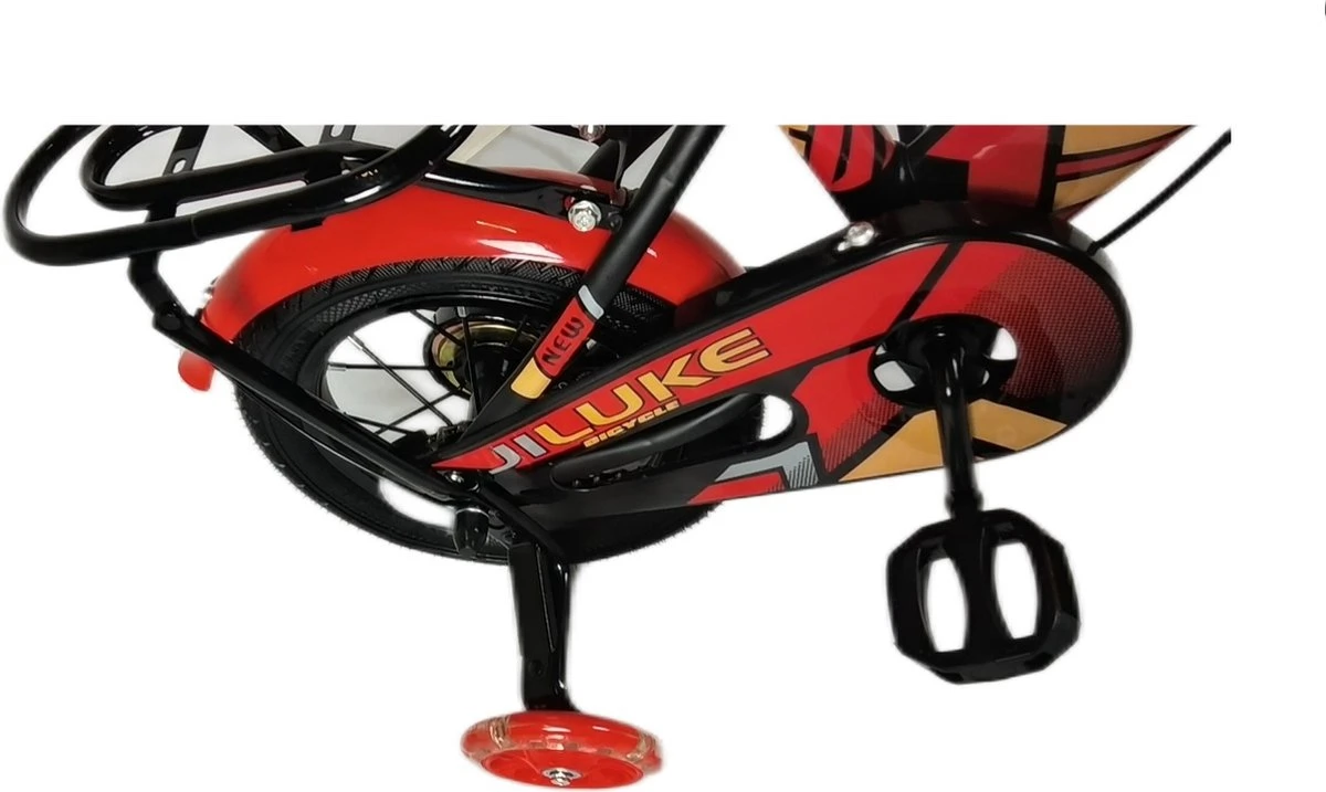 Kinderfiets - 12 Inch Kinderfiets -vanaf 2-4 Jaar Jongens En Meisjes Fietsen - Terugtrap -Rem -Stabilisatoren(2 Zijwieltjes)- Mandje - Achterbank - Rood 9 Kinderfiets - 12 Inch Kinderfiets -vanaf 2-4 Jaar Jongens En Meisjes Fietsen - Terugtrap -Rem -Stabilisatoren(2 Zijwieltjes)- Mandje - Achterbank - Rood - Afbeelding 9