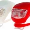 WVspecials Fietsverlichting Voor En Achter - Fietslamp - Siliconen - Rood En Wit - Siliconen LED Fiets Lampjes - Verlichting Set - Achterlicht - Voorlicht - Koplamp - Rood - Wit