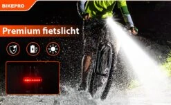 BikePro LED Fietsverlichting Set - Voorlicht En Achterlicht - USB Oplaadbaar - Fietslamp - Koplamp Fiets - Fietslampjes - Fietslichten -Fietsuitrustings Winkel 1200x737 3