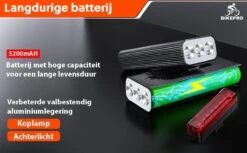 BikePro LED Fietsverlichting Set - Voorlicht En Achterlicht - USB Oplaadbaar - Fietslamp - Koplamp Fiets - Fietslampjes - Fietslichten -Fietsuitrustings Winkel 1200x741 5