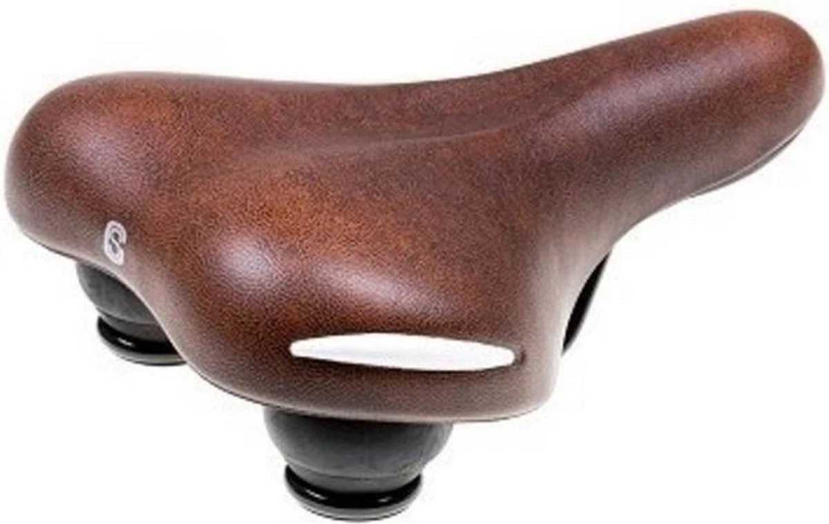 Selle Zadel Comfort Bruin Met Witte Bumpers - Zonder Strop 2 Selle Zadel Comfort Bruin Met Witte Bumpers - Zonder Strop - Afbeelding 2