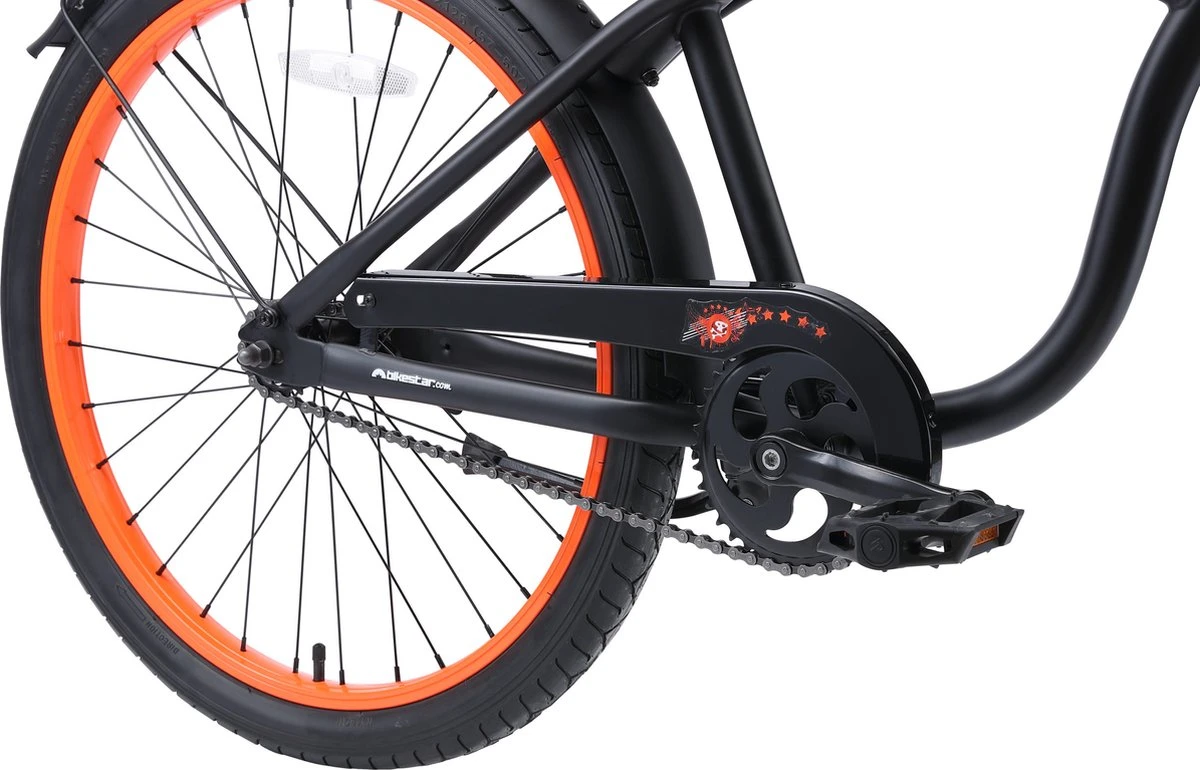 Bikestar 24 Inch Cruiser Kinderfiets, Zwart 10 Bikestar 24 Inch Cruiser Kinderfiets, Zwart - Afbeelding 10