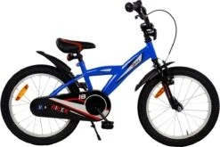 2Cycle Biker Kinderfiets - 18 Inch - Blauw - Jongensfiets -Fietsuitrustings Winkel 1200x801